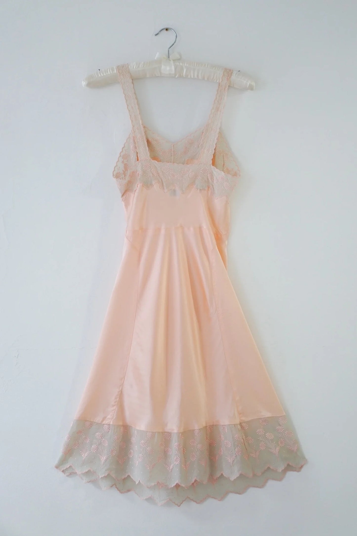 1940s Bias Cut Lace Slip Dress (Size XS/S)