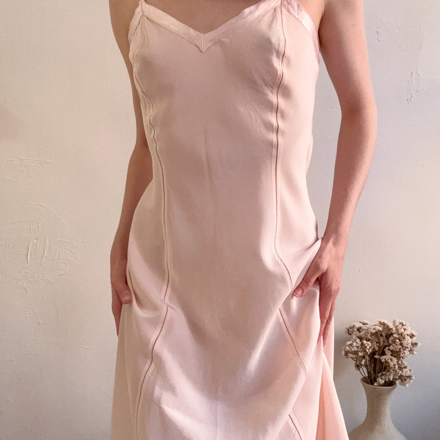 1940s Bias-Cut Slip Dress (Size XXS)